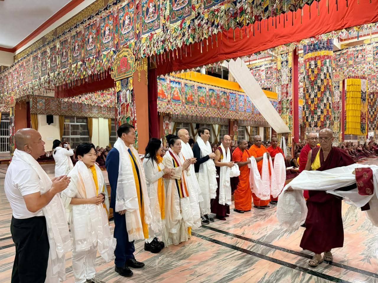 Khata offering ceremony in the thangka hall — SHEKINAIH and J AARON