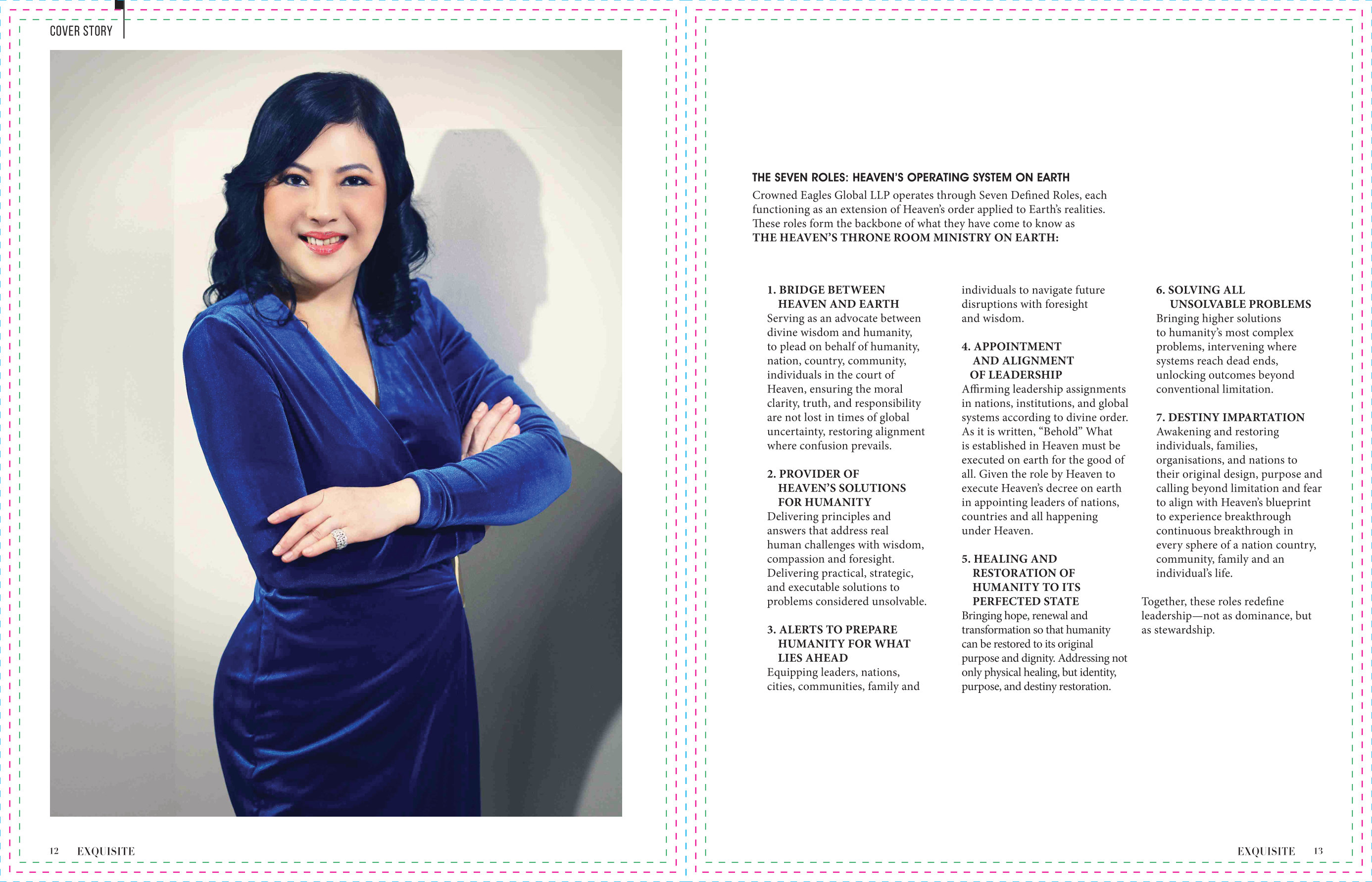 Exquisite International Magazine cover story, page 3