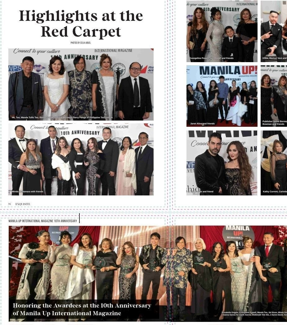 Manila Up Magazine red carpet highlights — awardees group spread