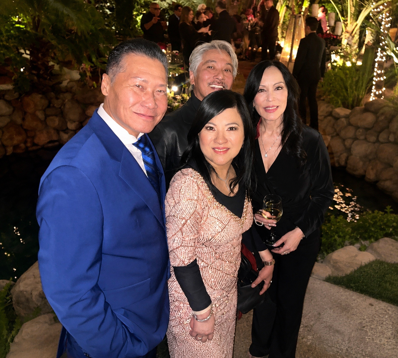 SHEKINAIH SIEW SIN YAP and J AARON K DAVID with friends and honourees during the Manila Up 10th Anniversary Gala evening