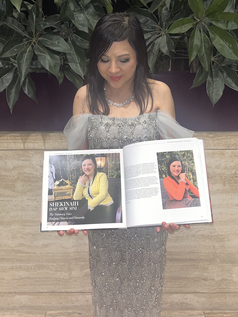 SHEKINAIH SIEW SIN YAP holding her Manila Up Magazine feature spread