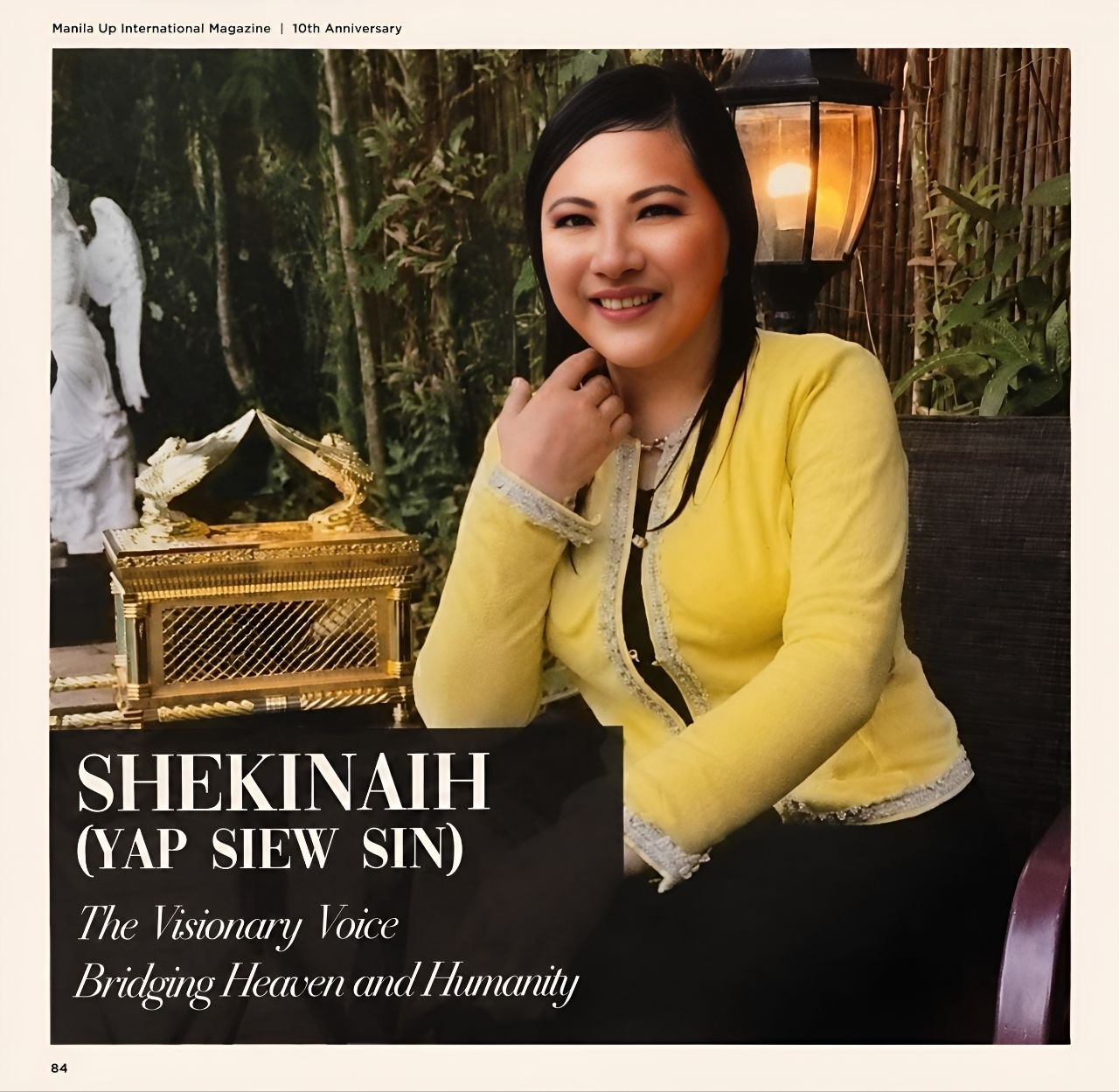 SHEKINAIH SIEW SIN YAP — Manila Up International Magazine, page 84, 'The Visionary Voice Bridging Heaven and Humanity'