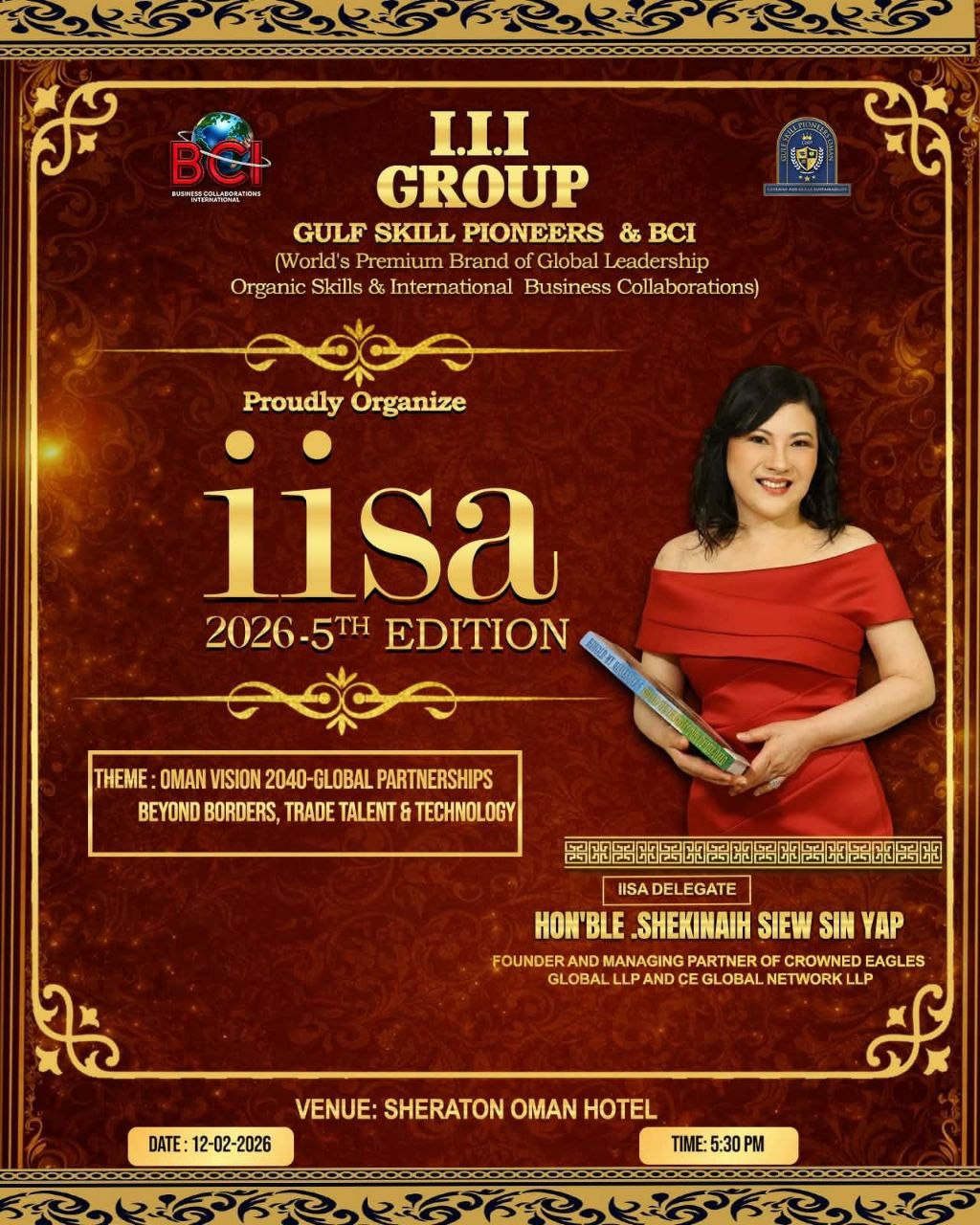 SHEKINAIH SIEW SIN YAP — IISA 2026 Delegate, 5th Edition, Sheraton Oman Hotel
