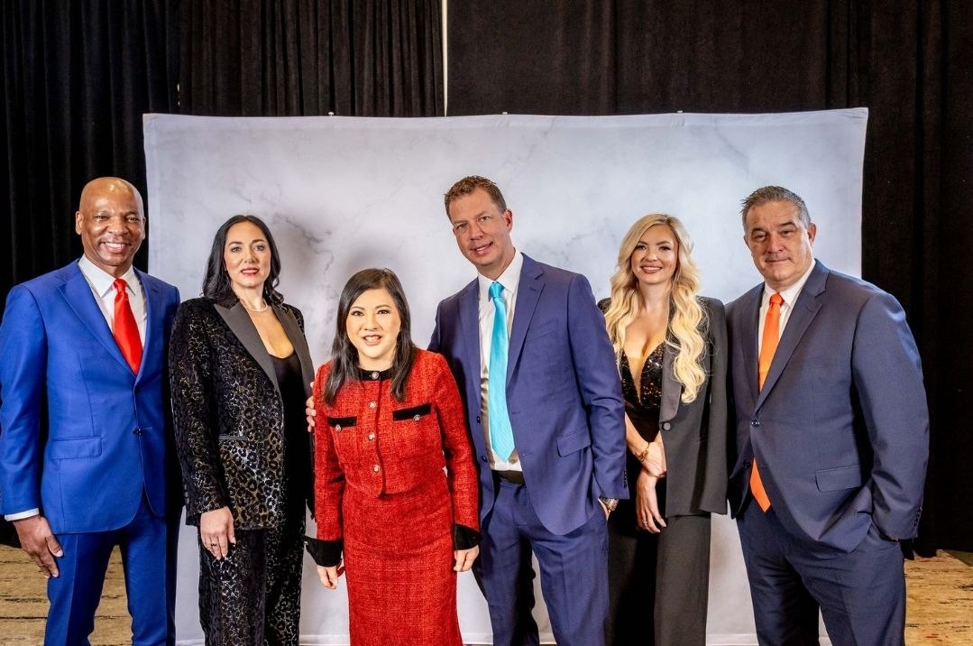 SHEKINAIH SIEW SIN YAP and J AARON K DAVID with JT Foxx and Erik Simons at Mega Success 2025 · Los Angeles